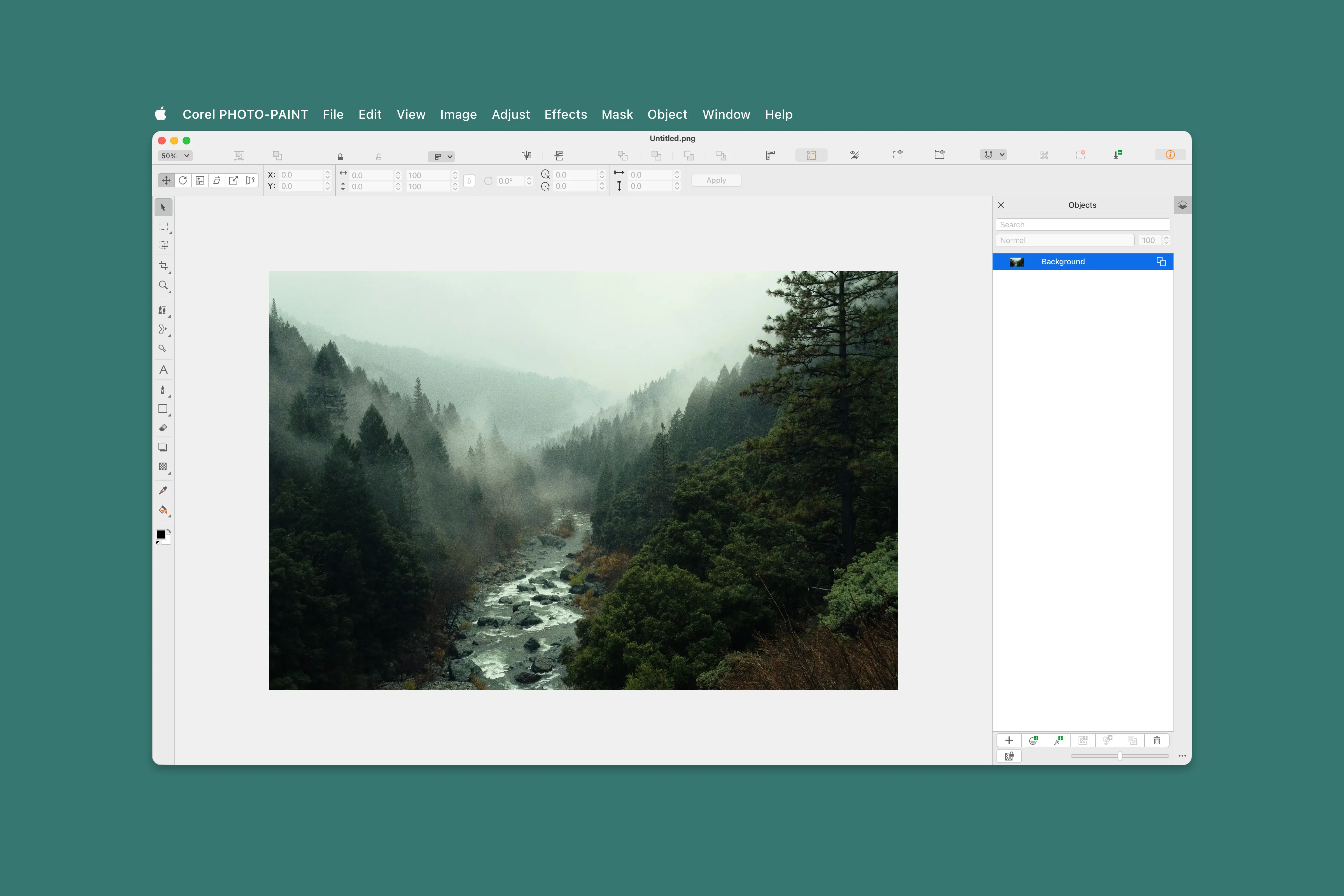 Corel PHOTO-PAINT interface